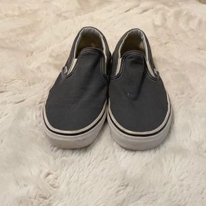 Gray slip on vans